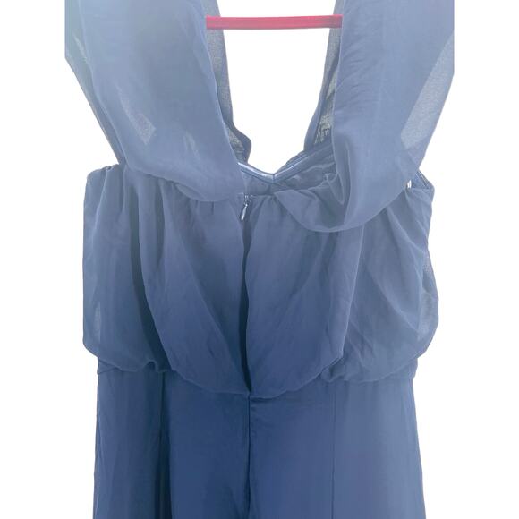 LULU'S SZ S Enduring Love Navy Blue Off-the-Shoulder Maxi Dress NEW B145 - Picture 6 of 12